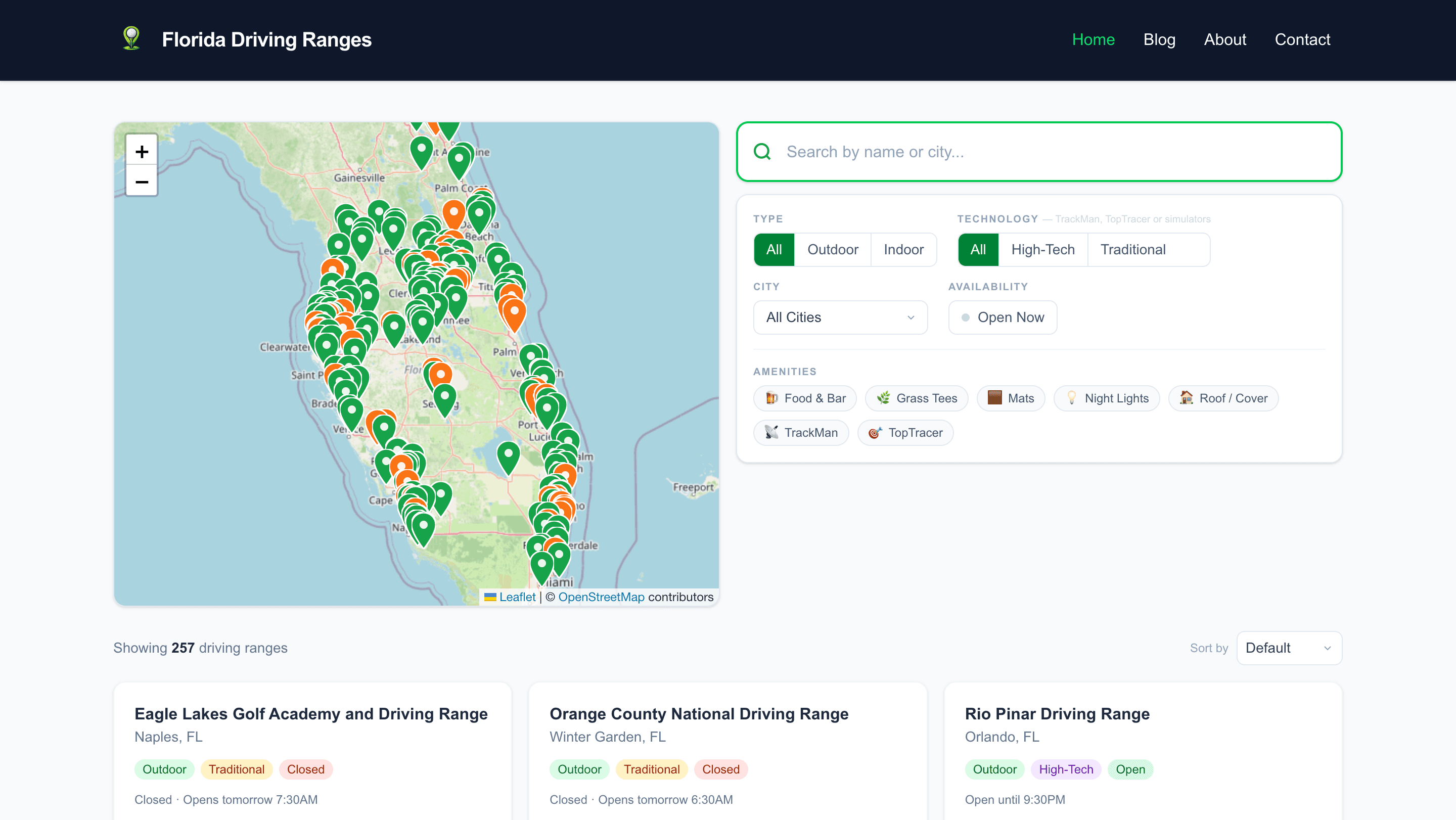 Map view with filters