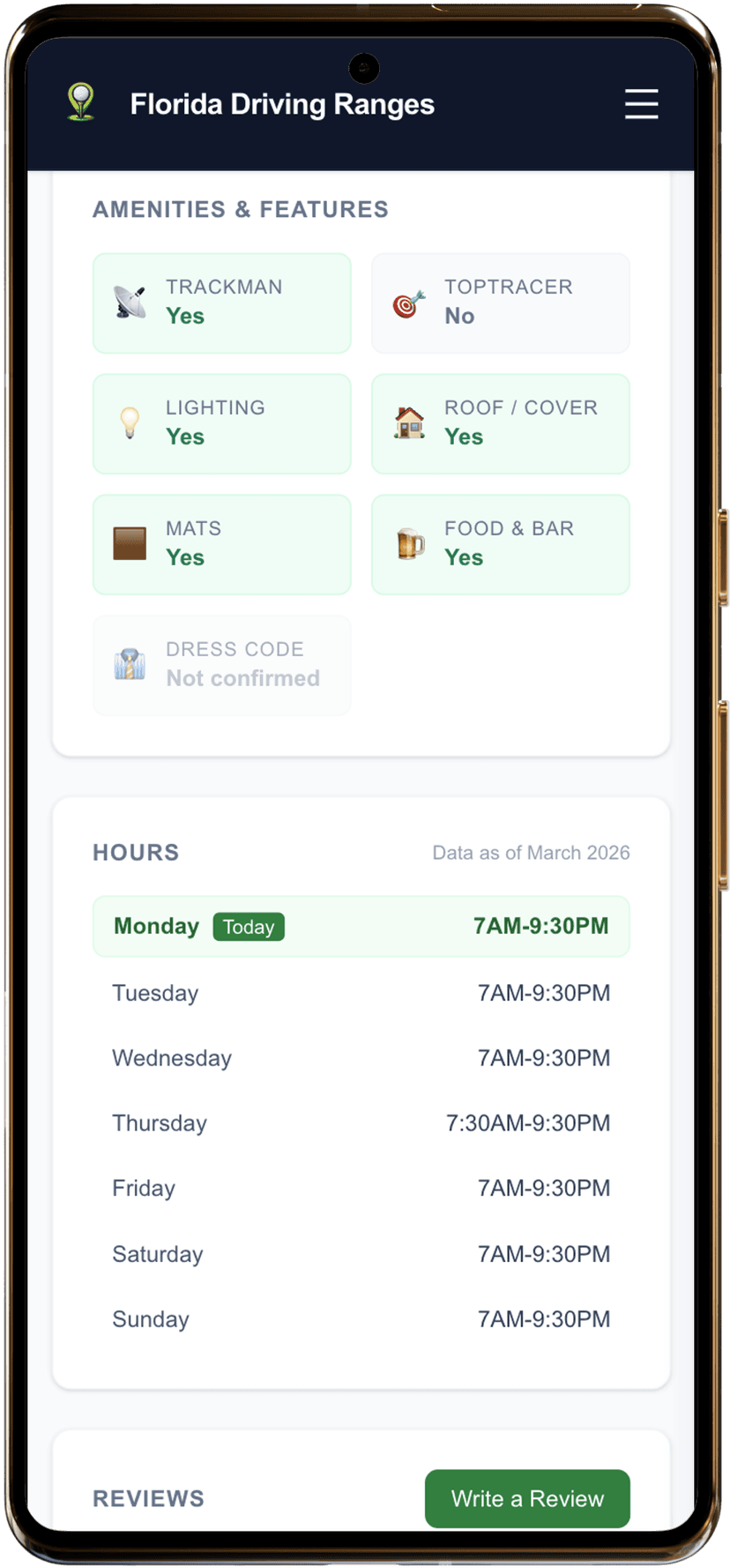 Mobile listing