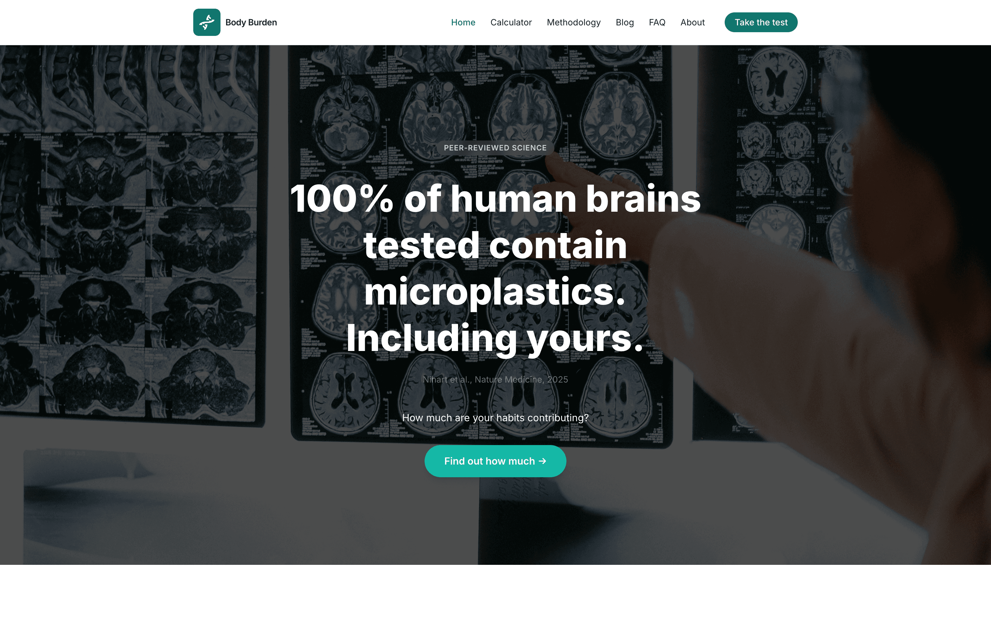 Body Burden homepage